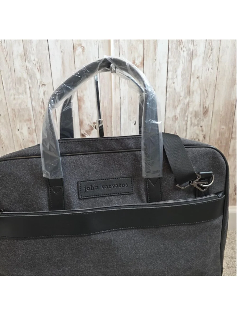 Men's John Varvatos Gray Briefcase NWOT
